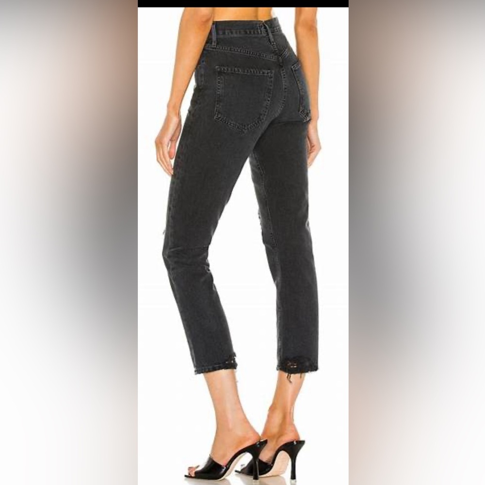 NWOT AGOLDE Riley High Rise Straight Crop in Contraband - Picture 2 of 11